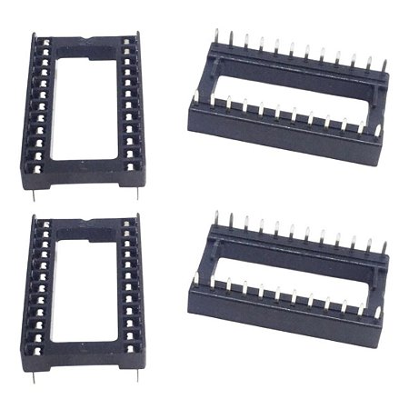 Soquete DIP-24 MAC24 PTH Largo para Circuito Integrado