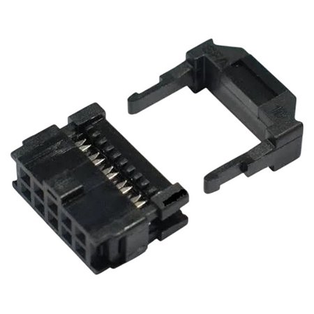 Conector 2x5 10 Vias Fêmea com Sistema Latch FC-10P