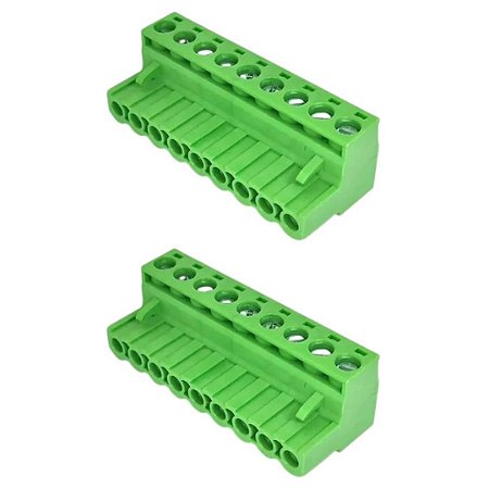 Conector Tipo Borne 9 Polos 5.08mm Horizontal Verde (ZBK400R-5.08-9P)