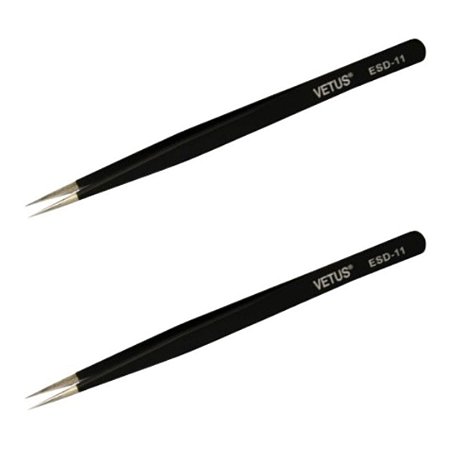 Pinça Reta Antiestática ESD-11 140mm Aço Inox VETUS