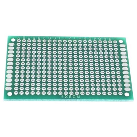 PCB Dupla Face 4x6cm Perfurada para Montagem de Circuitos Eletrônicos