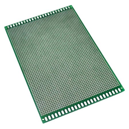 PCB Dupla Face com Furos Metalizados 12x18cm para Montagem Eletrônica