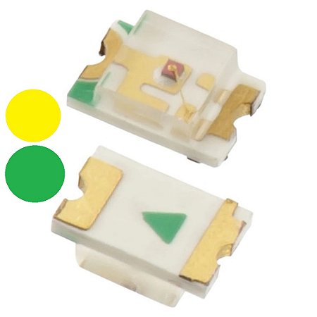 LED 0805 SMD Verde-Amarelo 568nm 12mcd KP-2012SGC