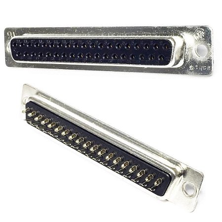 Conector DB37F 37P D-Sub Fêmea Solda Cabo 180 Graus DS1033-37FBNSISS-CT