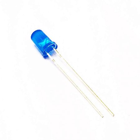 LED Azul 5mm Difuso Alta Intensidade 1000mcd 3.2–3.4V THT