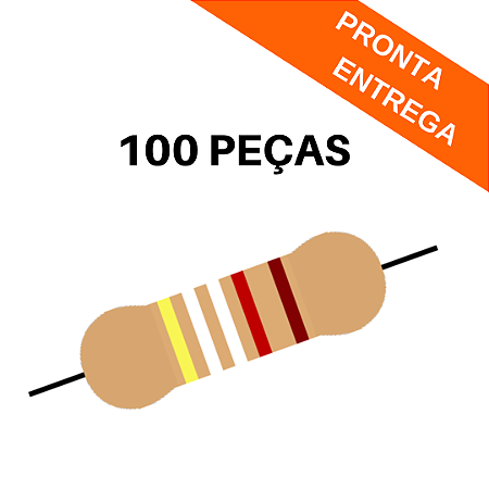 Resistor 49K9 1% 1/4W Axial TH Metal Film CR25 – Kit com 100 Unidades