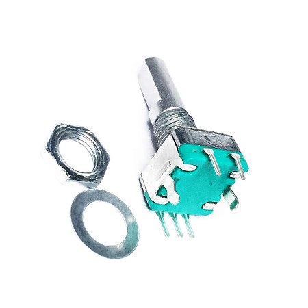 Potenciômetro Encoder EC11 Rotativo 5 Pinos com Botão Integrado 20mm
