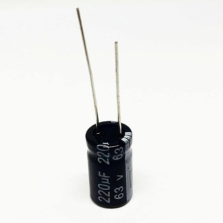 Capacitor Eletrolítico 220µF 63V 105°C Radial 10x17mm Hyncdz