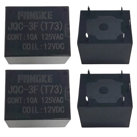 Relé JQC-3F (T73) 12V 10A 5 Pinos Uso Geral