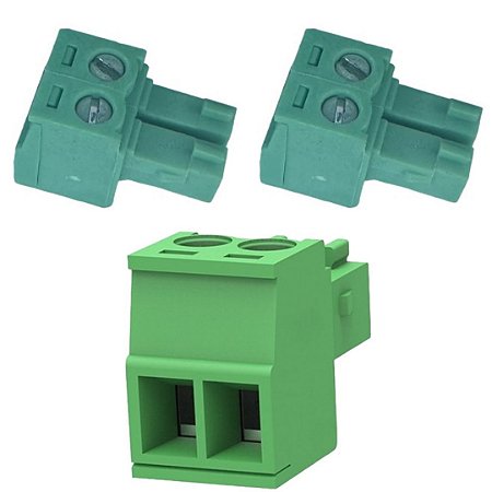 Borne Fêmea 2 Vias 3.81mm 180 Graus para Placa PCB (ZBK200R-3.81-2)