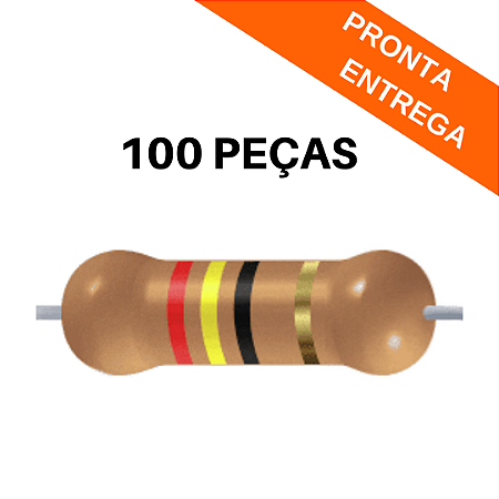 100x Resistor 24Ω 1/3W 5% CR25 Axial