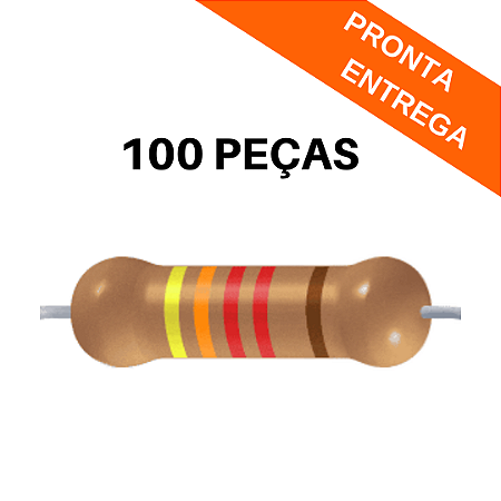 100x Resistor 43K2 1% 1/4W CR25 Axial Precisão
