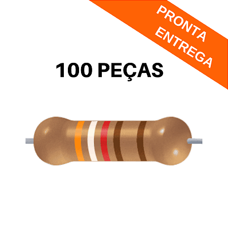 100x Resistor 3K92 1% 1/4W CR25 Axial Precisão