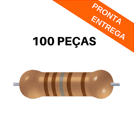100x Resistor Axial CR25 1K18 1% Alta Precisão 1/4W
