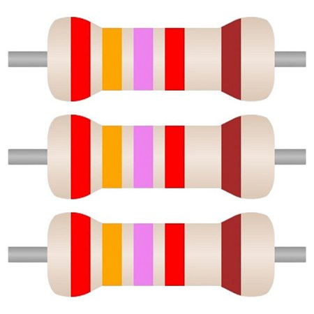 100x Resistor Axial 23K7 1% CR25 0.25W PTH