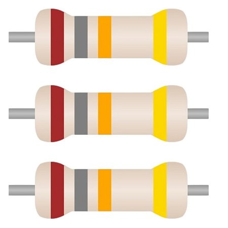 100x Resistor Axial 18K 5% CR25 0.33W
