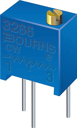 Trimpot Ajustável 50K 12 Voltas 3 Terminais Tipo 3266W