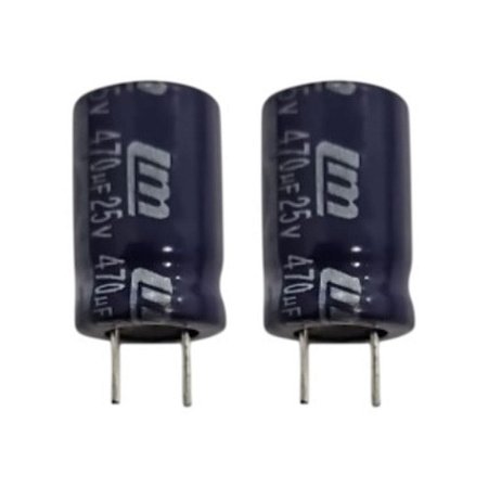 Capacitor Eletrolítico GM 470uF 25V 85°C Terminal Radial Curto 10x16