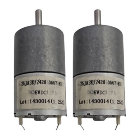 Motor Elétrico DC 6V Reduzido Alto Torque 25JA3K 2420-0667-81