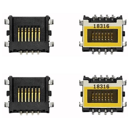 Jack RJ45 8 Contatos 2x4 para Placa de Notebook Modelo DFTJ08FR503