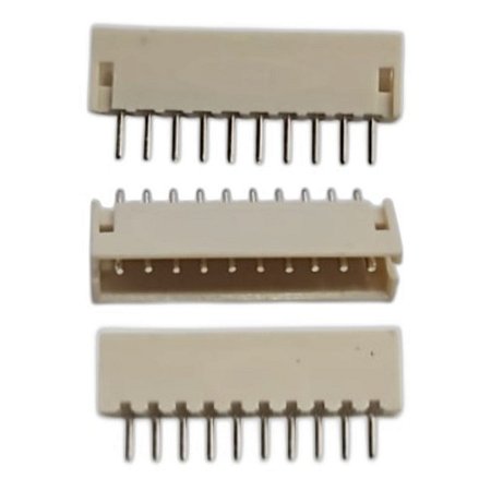 Plug Conector WTB 10 Pinos Macho Branco Passo 1,5mm Compacto
