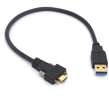 Cabo USB 3.0 Tipo C com Parafuso Duplo 1m