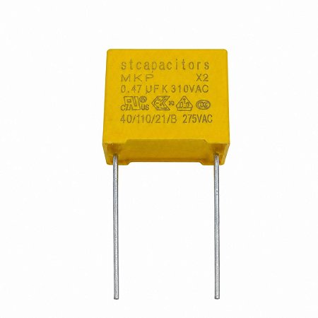 Capacitor de Segurança X2 0,47uF 310VAC 470nF Passo 15mm