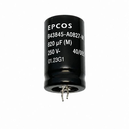 Capacitor Eletrolítico Radial Snap-In 820uF 250V EPCOS 25x45mm