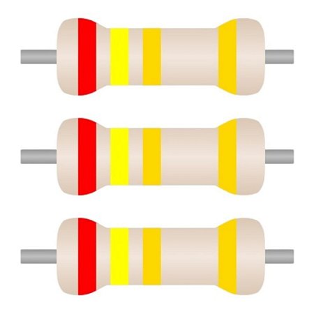 Resistor CF CR25 2,4Ω 1/4W Through Hole Axial 5% - 100 Unidades