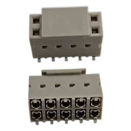 Header Duplo 10 Posições (2x5) Montagem SMD Pitch 2,54mm 180 Graus