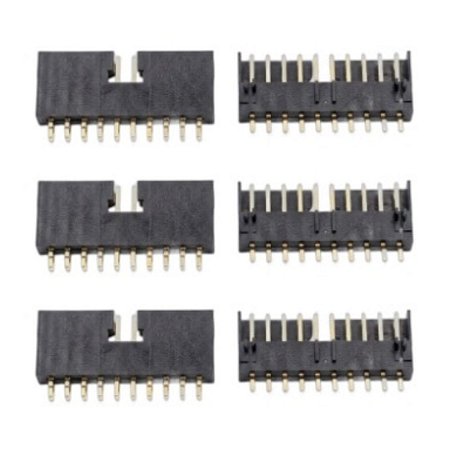 Conector PCB 10 Posições PTH Passo 2mm Ângulo 180º (50299-01001-002)