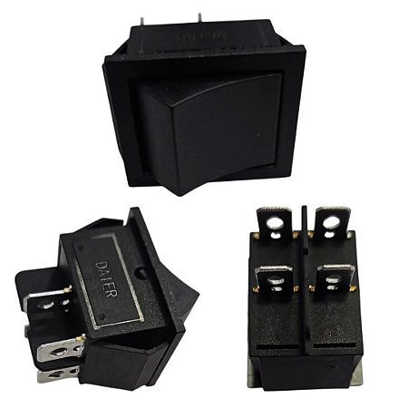 Interruptor KCD-2 2 Posições 4 Terminais 16A 250V AC T85 para Painel