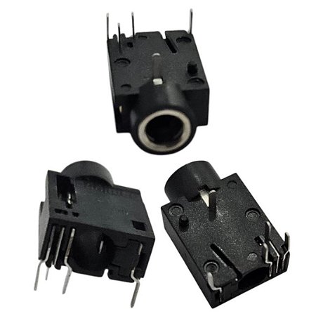 Conector P2 J2 Estéreo 3,5mm 5 Terminais Montagem em PCB