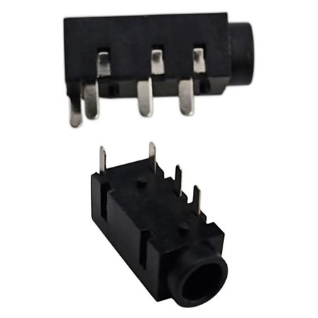Conector de Áudio J2 3,5mm 4 Vias Montagem em PCB