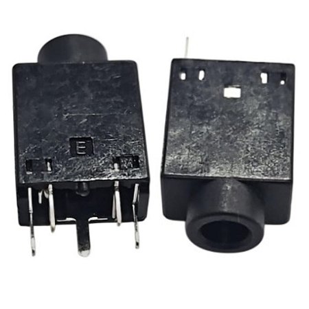 Jack Áudio Estéreo 3.5mm Vertical 5 Pinos para Placa Eletrônica