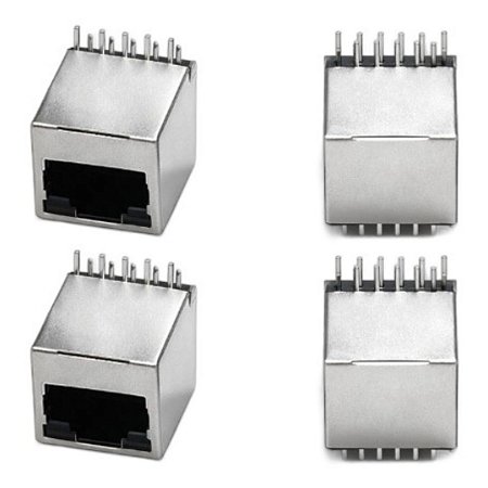 Tomada Modular RJ45 Cat5 8P8C Vertical 180° para Redes LAN