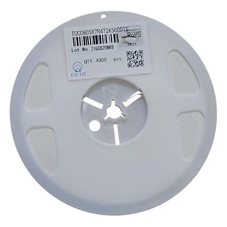 Rolo 4.000x Capacitor SMD 4.7nF 50V X7R 0805 10% TCC0805X7R472K500DTS