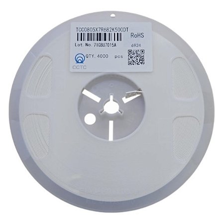 Rolo 4 Mil Peças Capacitor SMD 0805 6.8nF 50V 10% TCC0805X7R682K500DT