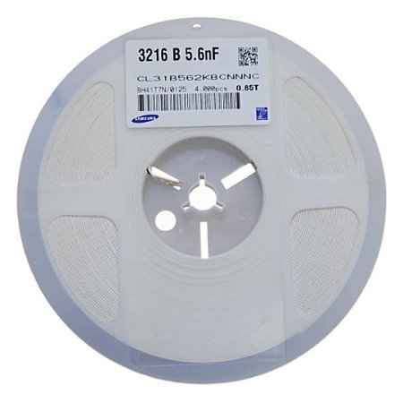 CL31B562KBCNNNC - Rolo 4000x Capacitor Cerâmico 5.6nF 50V X7R 1206 10%