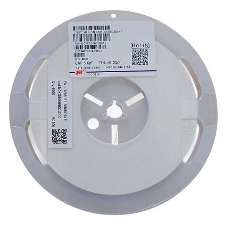 Rolo 4000x - Capacitor Cerâmico MLCC 0805 5.6pF 50V (0805CG5R6C500NT)