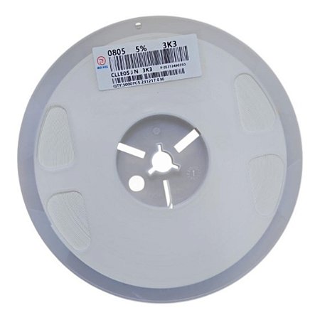 Resistor SMD 3K3 0805 1/8W 5% CLLE05JN 3K3 - Rolo 5.000 Peças