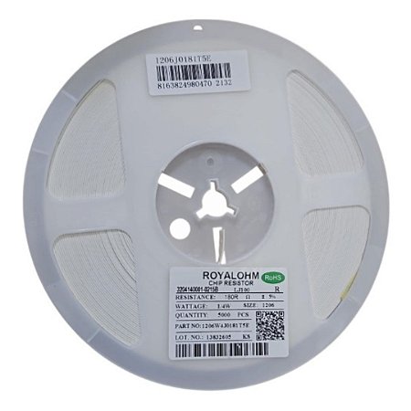 Resistor SMD 180 Ohms 1206 1/4W 5% (1206W4J0181T5E) - Rolo 5.000 Peças