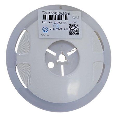 Capacitor Cerâmico 15pF 50V 0805 TCC0805C0G150J500BT 5% - Rolo 4.000x