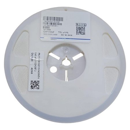 Capacitor MLCC SMD 150pF 50V 0805 10% (0805B151K500NT) - Rolo 4.000x