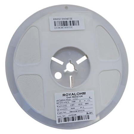 Rolo 5000x Resistor SMD 2M Ohms 0805 1/8W 1% UniOhm 0805W8F2004T5E