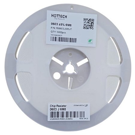 RI0603L685JT Resistor SMD 6.8M Ohms 0603 100mW 5% Rolo 5.000 Unidades