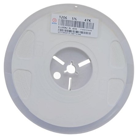 Resistor Chip SMD 47K 1206 0,25W ±5% CLLE06JN 47K - Rolo 5.000 Peças