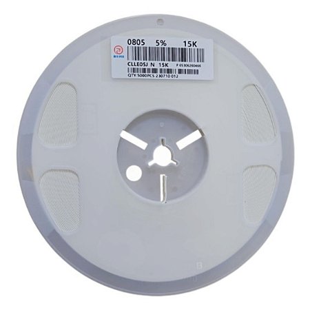 Resistor SMD 15KΩ 0805 1/8W 5% CLLE05JN 15K - Rolo com 5.000 Peças
