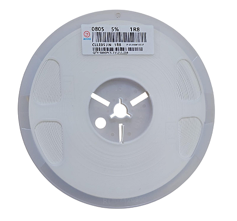 Resistor Chip SMD 1R8 (1,8 Ohms) 0805 5% CLLE05JN1R8 - Rolo 5000 Peças