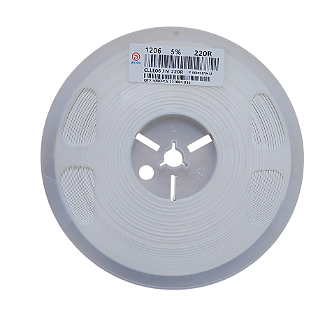 Rolo 5.000 Unidades Resistor SMD 220R 1206 1/4W ±5% CLLE06JN220R